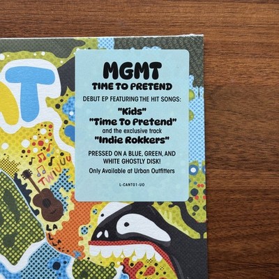 MGMT – Time To Pretend - 🔵🟢 Blue Green Ghostly Splatter Vinyl EP