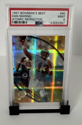 Dan Marino 1997 Topps Bowman's Best #90  ATOMIC REFRACTOR PSA 9 Mint NFL Miami