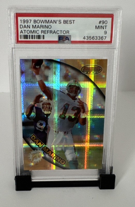 Dan Marino 1997 Topps Bowman's Best #90 ATOMIC REFRACTOR PSA 9 Mint NFL Miami