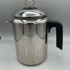 Farberware Stainless Steel Stove Top Coffee Pot L7680 4-8 Cup Percolator