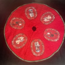 Santa s Best Christmas Tree Skirt 46 Red Multiple Santa Christmas Tree Mat