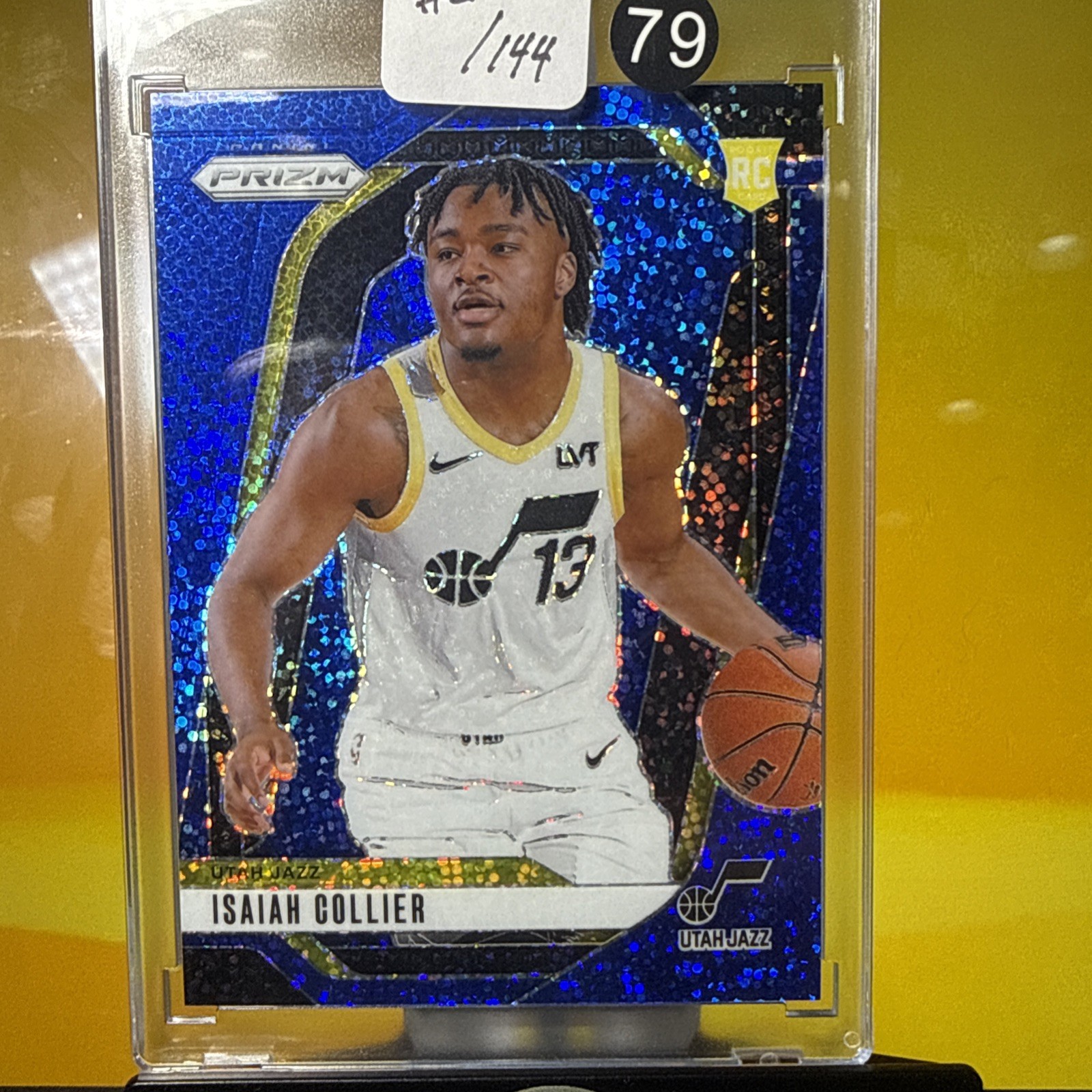 Isaiah Collier 2024-25 Panini Prizm RC Blue Sparkle /144 #227