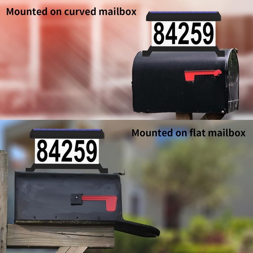 Solar Mailbox Numbers, Double sided Solar House Numbers for Outside, Waterpro... - Picture 2 of 6