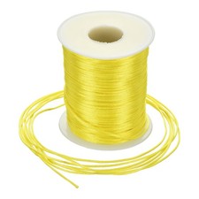 Nylon Satin Cord 1.5mm, 109 Yard Nylon String for Bracelet Thread Lemon Yellow