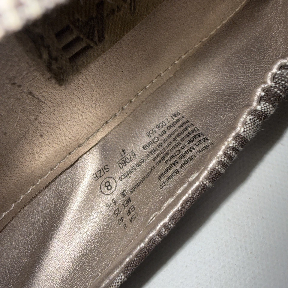 Vintage American Eagle Y2K Plaid Shimmer Buckle Flats Dress Shoes 8M - Image 4 of 4