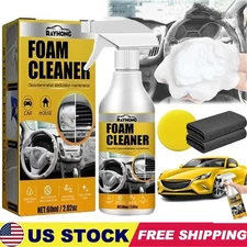 Car Interior Foam Cleaner Seat Headliner Dashboard Waterless Stain Removal Spray