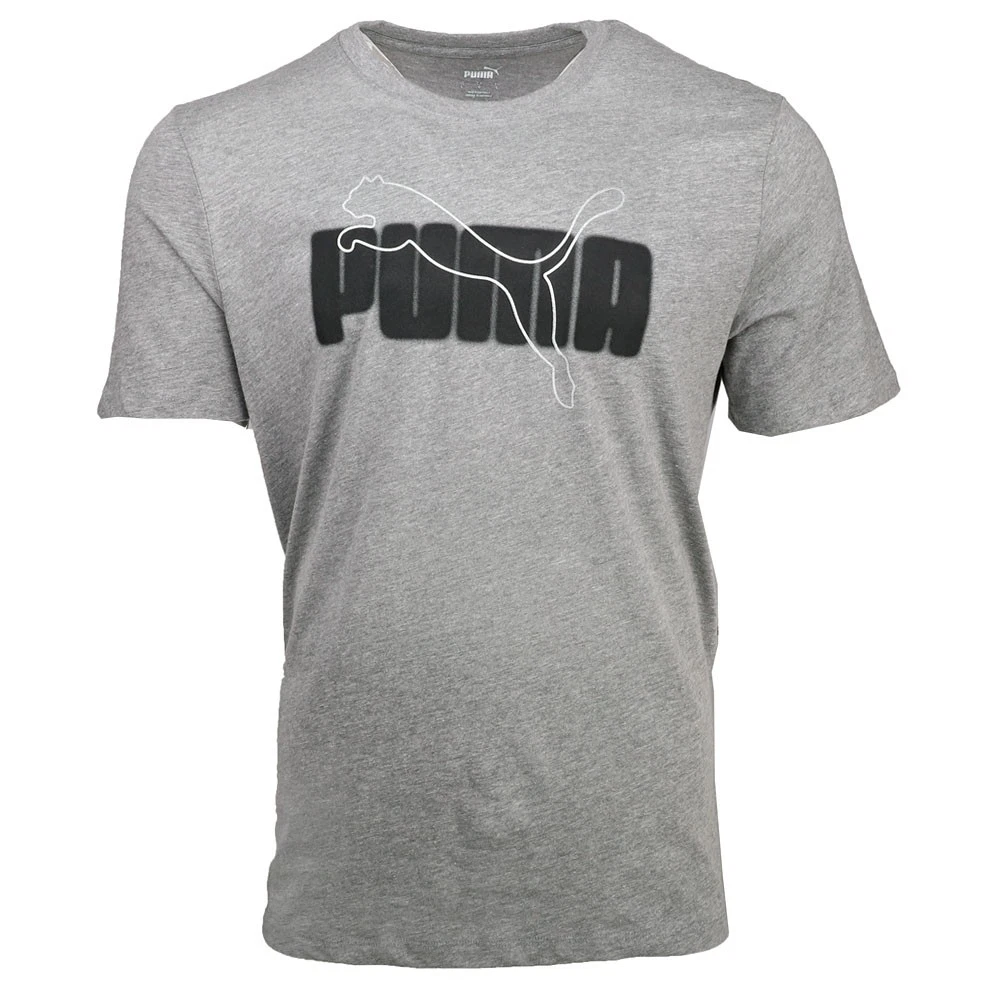 T shirt uomo PUMA Ess+ logo laboratorio vacanze grigio top casual 68439303