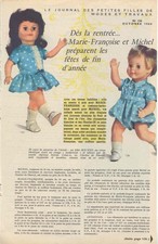 Page De Magazine Modes Et Travaux Juin 1957 - Poupée Françoise Avec Patrons Miniatures