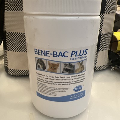 Pet-Ag Bene-Bac Plus-FOS & Probiotics for Dogs,Cats,Wildlife Mammals 16OZ, 08/25