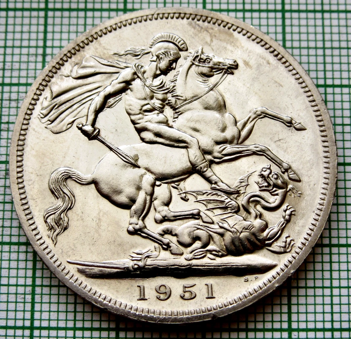 1951年クラウン白銅貨 G.Britain Crown NGC PL63 Great Britain Crown