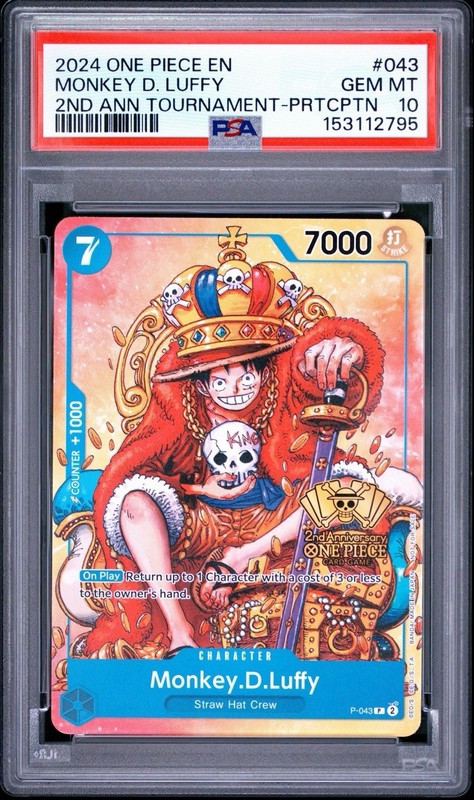2024 ONE PIECE PROMOS #043 MONKEY D. LUFFY PSA 10