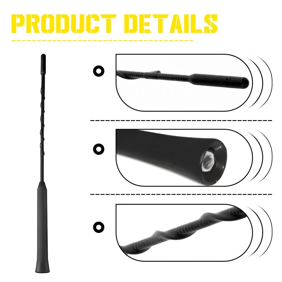 Antena 12" negra para Ford Mustang 2010-2014 Foto 4 de 4