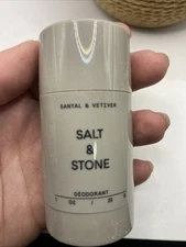 NEW 1 oz. Salt & Stone Aluminum Free Deodorant Unisex Santal & Vetiver travel