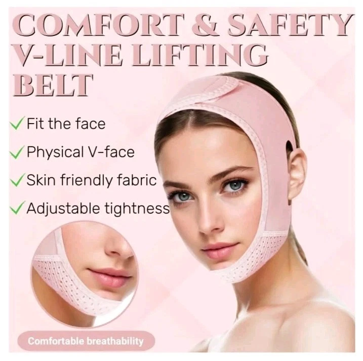 Máscara de elevación línea V correa de barbilla para dormir, máscara de elevación línea V para... Foto 4 de 4