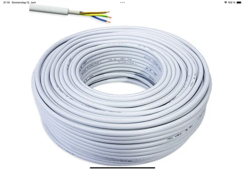 50 m Stromkabel NYM-J 3 x 1,5 Elektro Installation Leitung 3 adriges Kupferkabel
