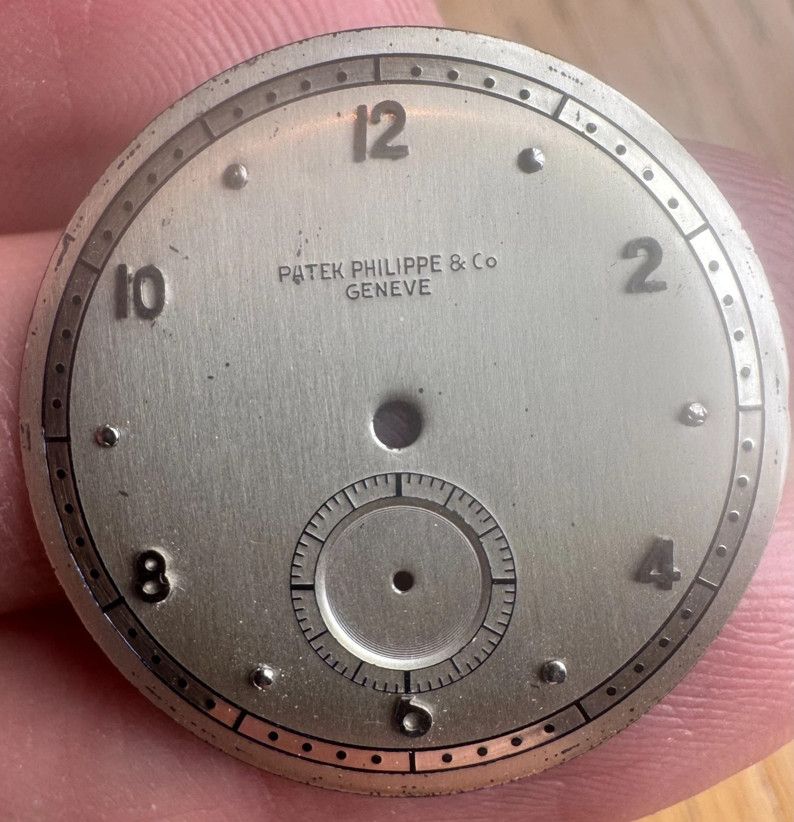 Patek Philippe — 1940's Rare Vintage Original Patek Philippe Steel Two-Tone Dial only