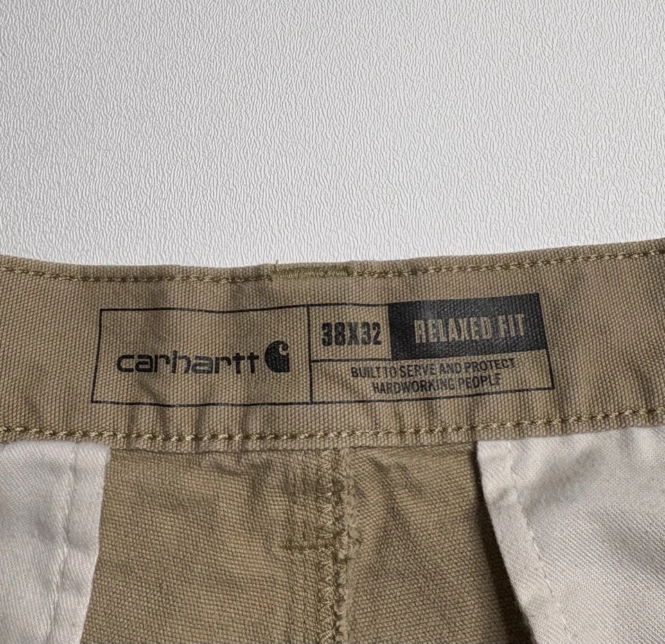 Брюки рабочие Carhartt Cargo прочные гибкие свободные крой 103574 253 желтовато-коричневые мужские 36 x 32 - Изображение 4 из 4