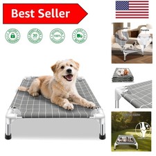 Elevated Dog Bed for Small Dogs - Stylish and Durable Pet Cot for Indoor/Outdoor