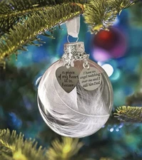 NEW Memorial Feather Dad Ornament “A Piece of My Heart” Sympathy Gift Christmas