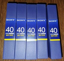 Lot Of 5 SONY BCT-D40 DIGITAL BETACAM TAPES