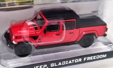 Greenlight 1/64 - Jeep Gladiator Freedom 2023 Red Diecast Model Car