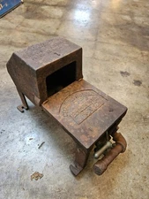 Chas A. Hones Buzzer Natural Gas Cast Iron Bench Furnace Antique Soldering 