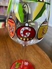 De-Lite Hand Painted Wine Glass Christmas Jingle Cocktail Holiday  Bling — photo 4