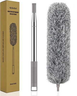 Extra-Long Dusters with Extension Pole 100-inch for Cleaning, Bendable Microfibe