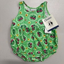 NWT Vintage Carter  s Green Cherry Fruit Bubble Romper 0-3M