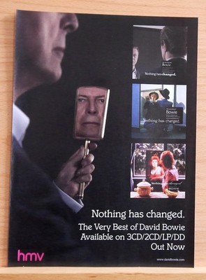 DAVID BOWIE NOTHING HAS CHANGED VERY BEST OF FULL PAGE UK MAGAZINE ADVERT
