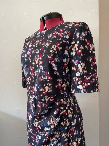 Vestido Vaina L K Bennett Polenta Estampado Floral Reino Unido Talla 14 - Imagen 5 de 8