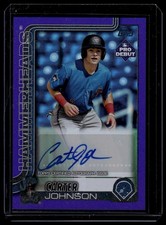 2025 Topps Pro Debut #PD-187 Carter Johnson Base Autographs Purple Foil #/299