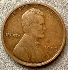 1909p  VDB Lincoln Wheat Cent VDB - [VF] Very Fine - Better Grade ~ C005
