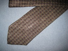 Grey Beige Silk Tie Necktie Chez Roffe  5444 