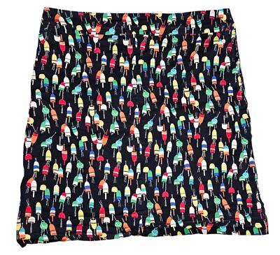 Talbots Woman Skirt Pencil Straight Multicolor Pockets Zip All Over Print 16W