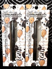 🌺2pk IONI SOIREE BLACK FELT TIP PRECISE SMOOTH PERFECT LINE LIQUID EYELINER PEN