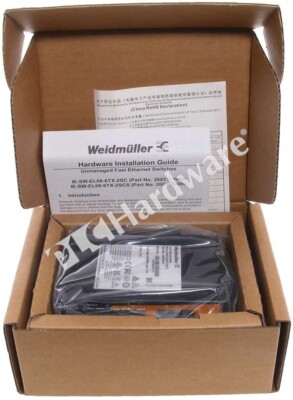 Surplus Open Weidmuller IE-SW-EL08-6TX-2SCS EcoLine Network Switch