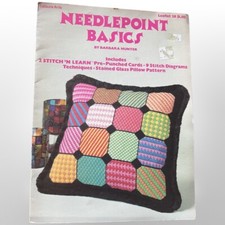 NEEDLEPOINT BASICS instruction chart design motif leaflet Leisure Arts 1974
