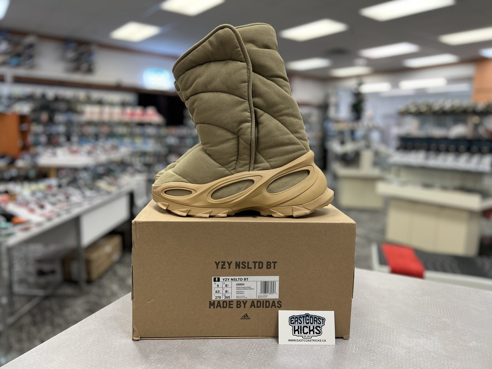 Preowned Adidas Yeezy NSLTD Boot Khaki Size 9