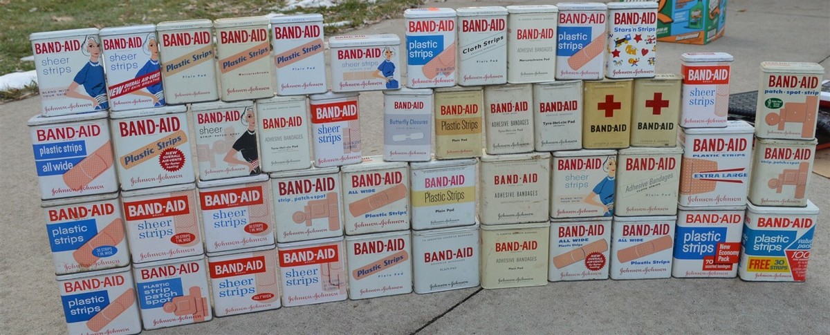 46 Different Band Aid Brand Tins 25 Year Collection Tough