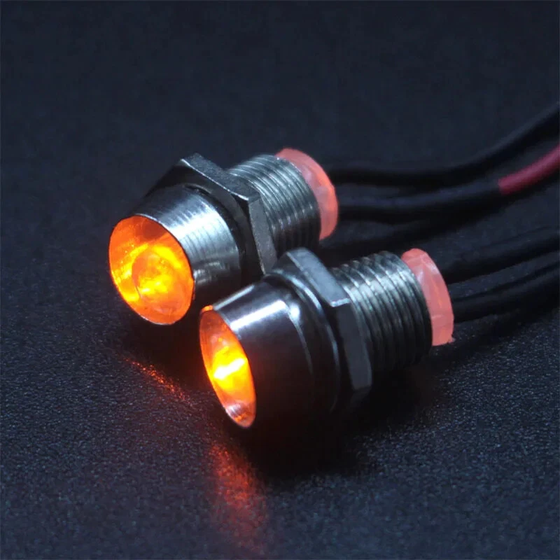 Luz LED Roja 3mm 5mm Faros Faros Luz Futaba Enchufe Para Coche Modelo RC Foto 3 de 4