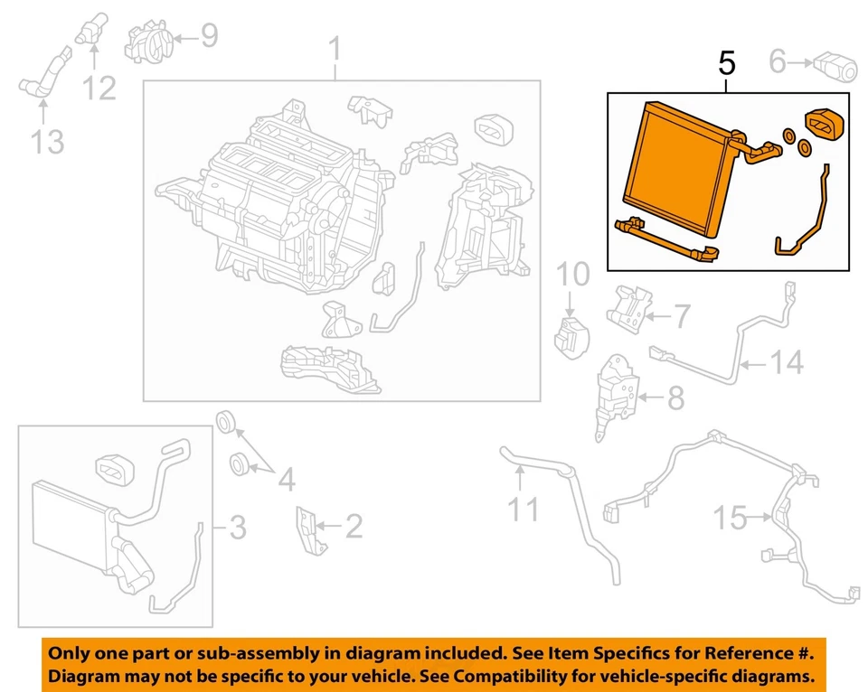 2013 2014 2015 Acura RDX OEM AC Evaporator Housing With Blower - Image 3 of 4