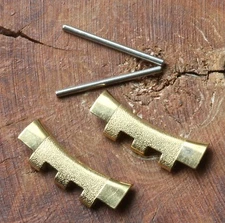 Gold 18mm end piece pair for 7-row NSA Swiss bracelet NSA vintage watch band NOS