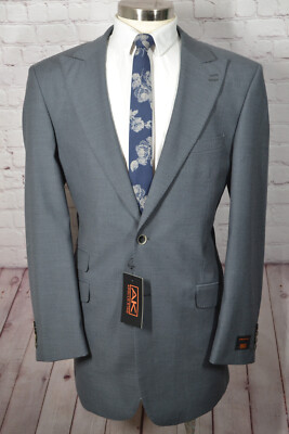NEW Apollo King Mens Gray Wool REG FIT Sport Coat Blazer Jacket SIZE 44L