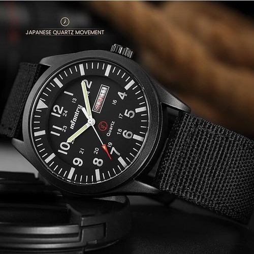 Infanterie Militäruhren für Herren, Herren Feld Armbanduhr für taktische Outdoor - Bild 2 von 7