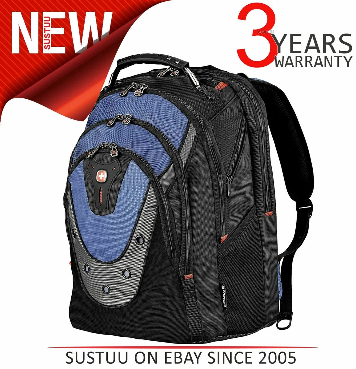 Wenger Ibex 17 Laptop Backpack Bag Triple Layer Protection iPod Tablet Pocket eBay