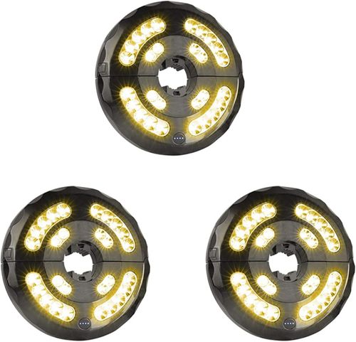 3 Luci per Ombrello, Luce per Ombrellone Da Giardino, Ricaricabile Tramite USB, - Foto 9 di 12