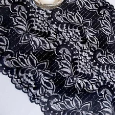 Quasimoon Vintage Black Lace Style No.1 Table Runner (12 x 108) by PaperLante...