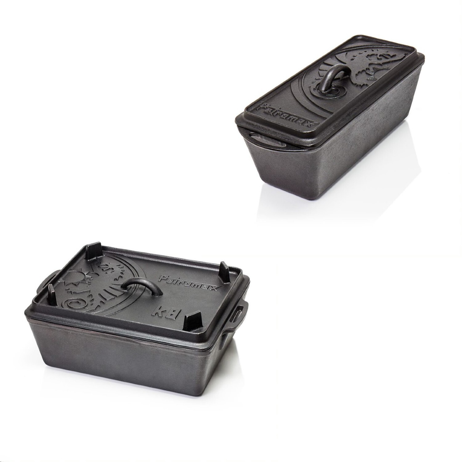 Petromax Loaf Pan with Lid, Large Cast Iron Bakeware Pan with Handles