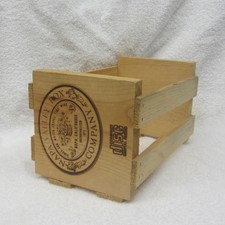 Napa Valley Box CD Disc DVD Natural Wood Storage Case Rack Crate Holder